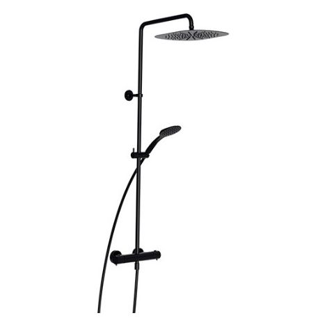 Colonne de douche Thermostatique Chromé Noir Brossé FOIL - CRISTINA ONDYNA FL48675 (1/2)