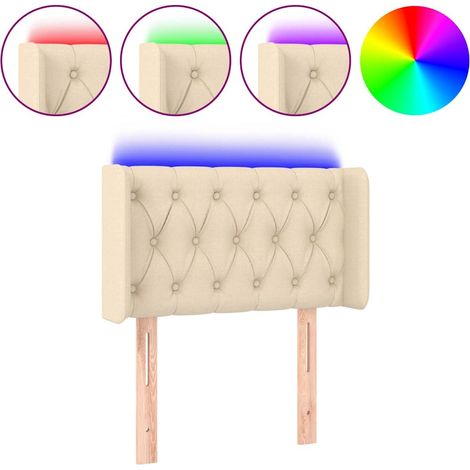 Maison Exclusive - Testiera a LED Crema 83x16x78/88 cm in Tessuto (1/5)