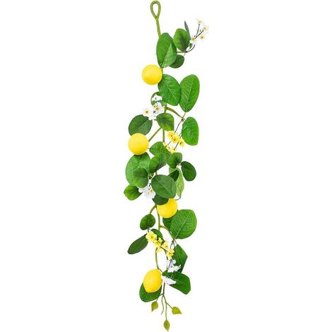Guirlande de citrons en plastique et rotin, décoration pour la maison, lot de 5 pièces (1/5)