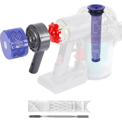 Motor-Heckabdeckung + Vorfilter + HEPA Nachfilter Set Ersatz für Dyson V6 DC58 DC59 DC62 DC72 DC74 Upgrade Filter Ersatzteile Staubsauger Ersatzzubehör (1/4)