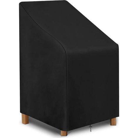Housse de chaise jardin imperméable en tissu Oxford 64 x 64 x 120 cm – Protection pour chaises empilables extérieures (1/4)