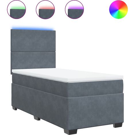 Maison Exclusive - Boxspringbett mit Matratze Dunkelgrau 90x190 c