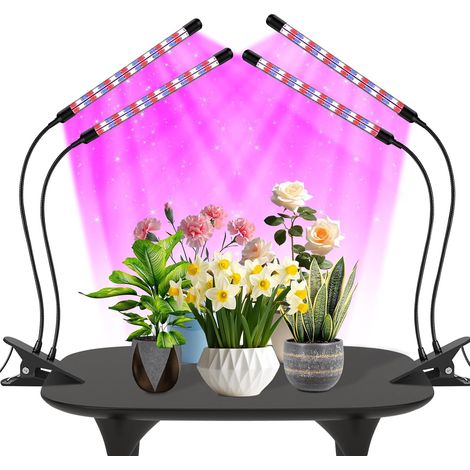 2 Pack Lampe De Croissance LED, Spectre Complet Avec Minuteur, 3 Modes Et 5 Niveaux, Pour Plantes D'intérieur (1/5)