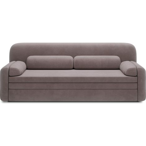 Canapé convertible tissu BELOZE – Design moderne & fonctionnalité premium-Marron (1/5)