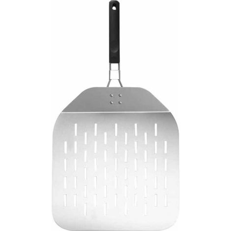 Spatule à pizza portable et facile d'utilisation avec manche pliable, mesurant 59,5 x 30 cm convient également pour les crêpes, les omelettes, les fruits et les fromages. Longueur pliée : 35,6 cm. (1/5)