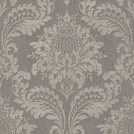 Boutique Damast Taupe Vliestapete 10mx52cm