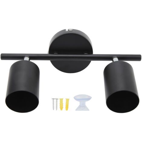 QORVA-Kit d'éclairage sur rail LED, 2 têtes, 10,8 pouces, rotatif à 90 degrés, 2 lumières, Kit d'éclairage pour plafond à ampoule GU10