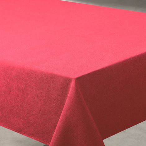 Nappe déperlante anti-taches  - Effet lin Rouge 145x240 cm