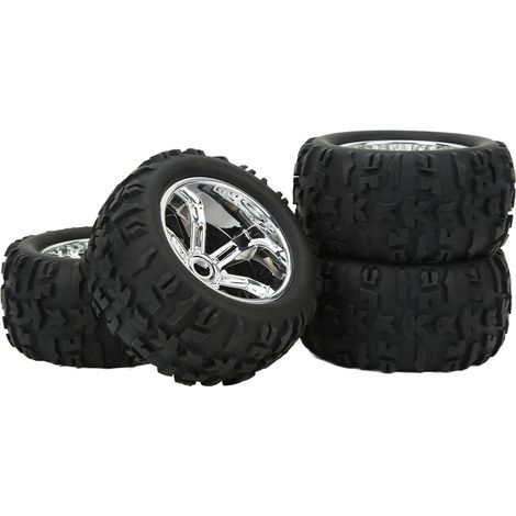 4 Pneus Haute Adhérence en Caoutchouc Renforcé pour Buggy RC 1/8 1/10 Traxxas Arrma, Durables et Antidérapants (1/5)