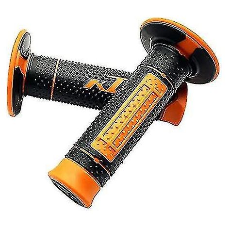 Motorrad-Gel-Lenkergriffe, 7/8" (22 mm), Gummi, kompatibel mit KTM Duke 125, 200, 250, 390, 790, 890, Duke EXC, EXCF, SX, SXF, XC, XCF, XCW (RC, schwarz/orange, 2 Stück)