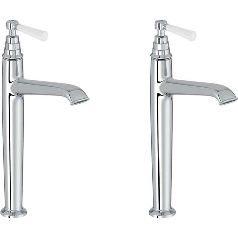 JACOB DELAFON Lot de deux mitigeurs lavabo haut Cléo 1889 Or beige (1/2)