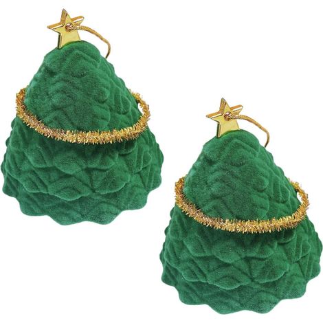 de Rangement pour Boucles D’oreilles et Bagues Motif Sapin Délicat, Coffrets Multi-usages pour Bijoux, Décoration - MMCD-ZGL-05072 (1/5)
