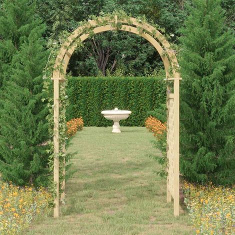 Arche avec treillis 141x97x243 cm Bois de pin massif imprégné (1/5)