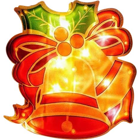 (Kleine Glocke) Weihnachtslichterkette für Fenster – batteriebetrieben (1/2)