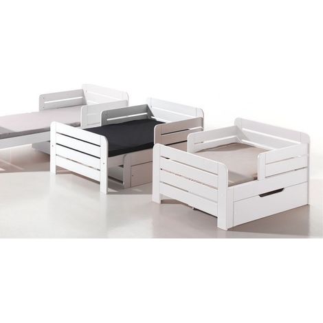 Lit extensible Jumper avec tiroir de lit - blanc