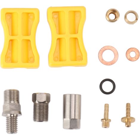 Convient aux raccords de durites de frein de vélo, kit d'insertion de raccord droit pour durite de frein hydraulique en alliage d'aluminium (1/5)