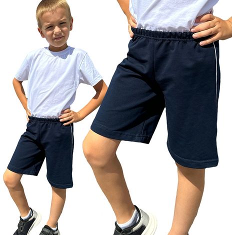 Short de sport garçon, gymnastique, bleu marine, PL 116 (1/4)
