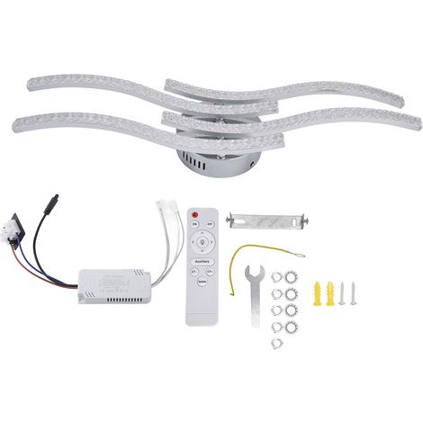 Dimmbare LED-Leuchte mit Fernbedienung, 4 Wellrohre (1/5)