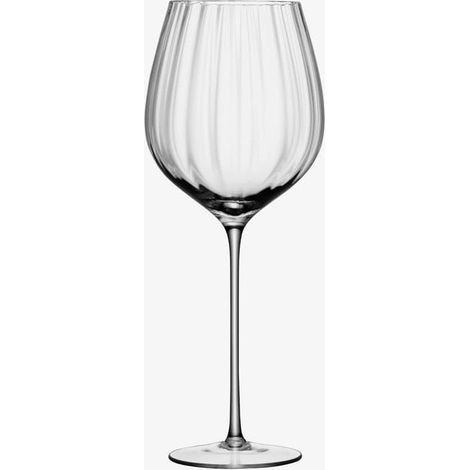 Lot de 4 verres à vin rouge Aurelia, 660 ml, transparents, effet optique (1/4)