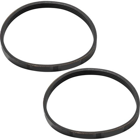 Hoypeyfiy Lot de 2 courroies dentées 4PJ307 avec boucle, courroie poly-V en caoutchouc de rechange pour Stanley Bostitch, remplacement pour compresseurs d'air Husky AB-9075047 (1/5)