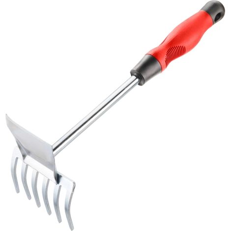Rastrellino zincato con manico bimateriale ergonomico TPR