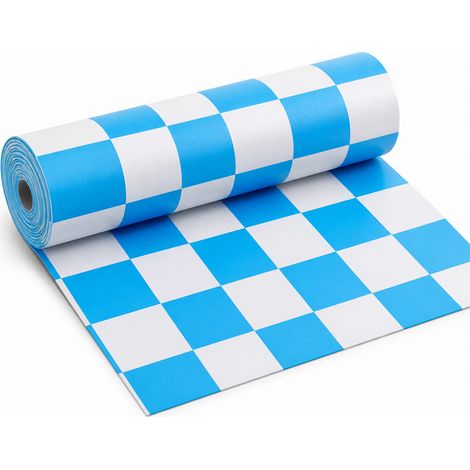Revêtement de sol adhésif antidérapant damier bleu 60 x 500 cm (1/5)