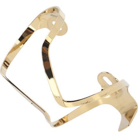 Support vélo pour gourde en aluminium dégradé or plaqué, fixation légère et résistante. (1/5)