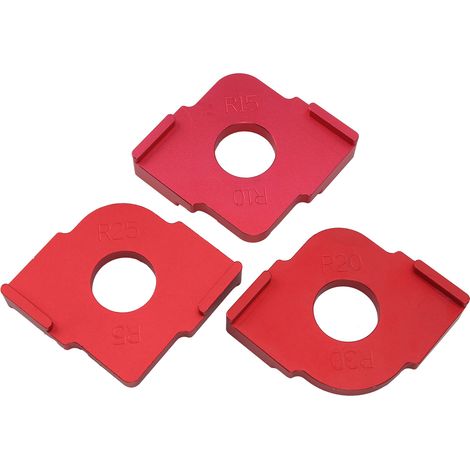 Lot R5-R25 R10-R15 R20-R30 Gabarit de fraisage bois à coins arrondis Guide de positionnement défonceuse pour menuiserie (1/5)