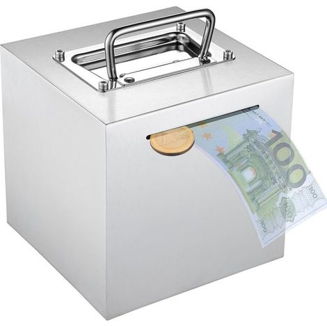 Tirelire Adulte en Métal,Cadeau Money Box en Métal pour Les Enfants,Grande Tirelires Incassable avec Poignée de Transport Peut être Réutilisé Difficile à Ouvrir (1/5)