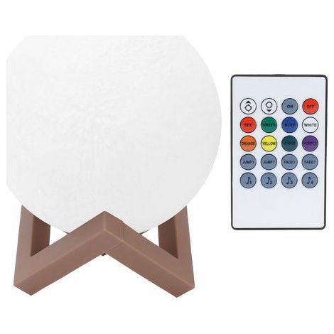 Lampe Lune LED 8 Couleurs avec Télécommande 20 Touches, Veilleuse à Induction Sonore, Cadeau Innovant (1/5)