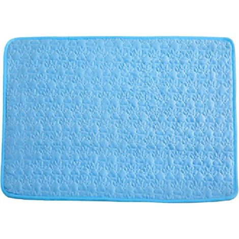 Tapis rafraîchissant chien/chaton polyester nylon, tapis couchage intérieur/extérieur 4 tailles (S-XL) pour cage et niche (1/5)
