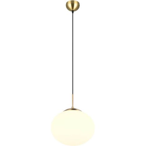 Suspension laiton verre globe blanc E27 Trio Fomento (1/3)