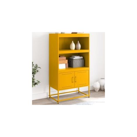 Buffet haut blanc 68,5x38,5x107 acier (1/5)