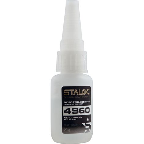 STALOC Sofortklebstoff 4S60 Sekundenkleber geruchlos Modellbau-Kleber für Kunststoff, Metall
20 g