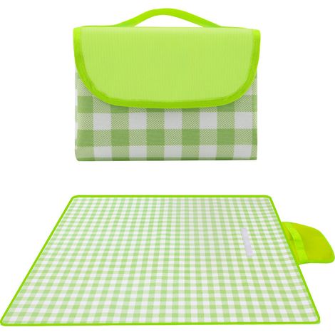Couverture de pique-nique 200 x 200 cm, extra large, imperméable et résistante au sable, lavable en machine. Idéale pour la plage, le jardin et le camping sur l'herbe. (1/5)