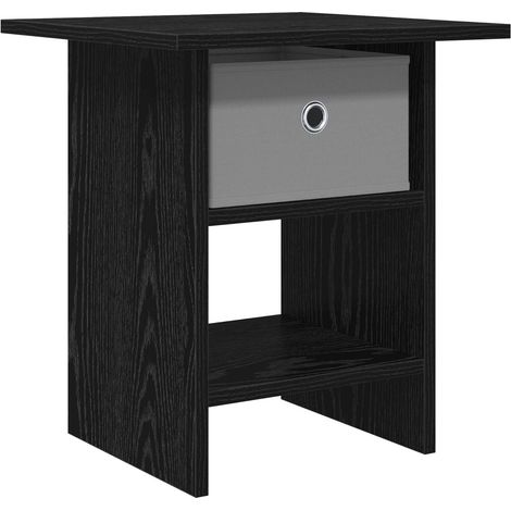 Bedside Table Black Oak 41 x 40 x 45 cm Engineered Wood vidaXL