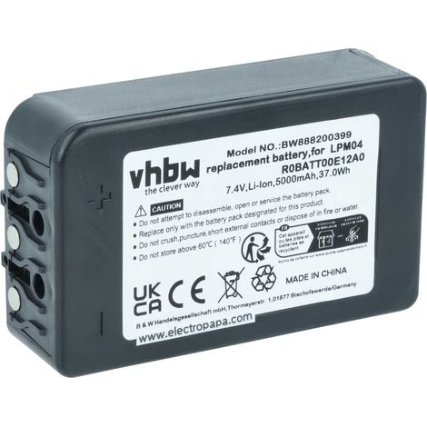vhbw Batterie compatible avec Autec FJR, FJM, DJR, DJM opérateur télécommande industrielle (5000mAh, 7,4V, Li-polymère)
