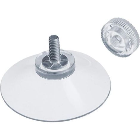 10 x ventouses Ø 40 mm avec filetage M4x10mm avec écrous moletés transparent (1/5)