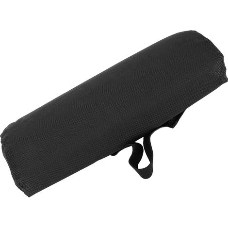 Coussin de tête rembourré moelleux amovible en mousse de rechange adaptable pour chaise à gravité zéro transat de plage et fauteuil noir (1/5)