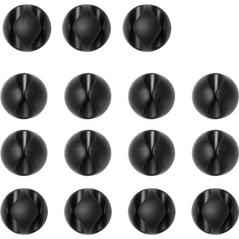 15pcs Clips Câble, Rangements de câbles et serre-câbles, Maintient et Cache-câbles pour Fils Electriques, Câbles de Charge, Chargeurs de Téléphones Cellulaires, Câbles Audio (1/5)