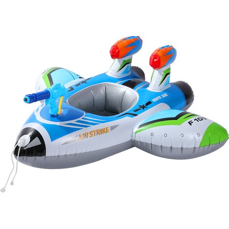 Flotteur Piscine Enfant - Flotteur Gonflable Type Avion avec Lanceur à Eau - Pour Enfants 3 à 8 Ans - 1 Pièce (1/5)