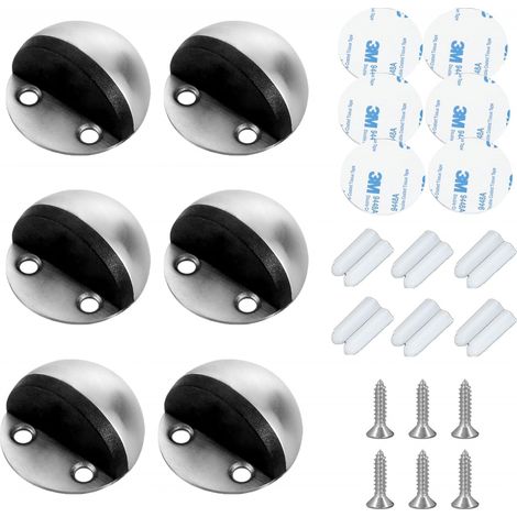 Butée Porte Adhésive Acier Inox Vis Silencieuse Y (1/5)