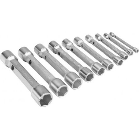 BAHCO - Jeu de clés à pipe droites doubles, dimensions métriques - 10 pcs/boîte