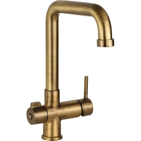 Separater 3-Wege-Spülbeckenmischer in gebürsteter Bronzefarbe Pollini 3300ABRONZO  Bronze