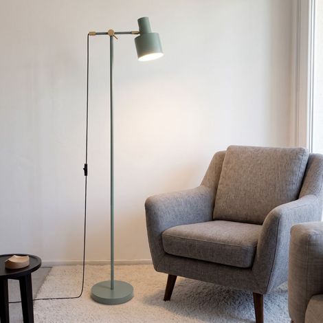 Lampadaire articulé en métal vert Serantes (1/5)
