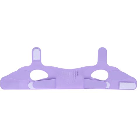 Lifting visage en silicone souple élastique, réducteur double menton, ceinture affinante V-line violette (1/5)