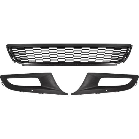 Grille de pare-chocs avant, matériau ABS durable, installation facile, 3 PCS (1/2)