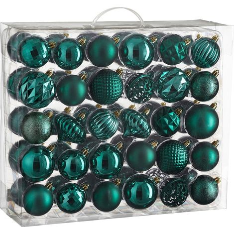Mica Decorations Ensemble de boules de Noël Vert foncé H7xl7xL7cm (1/3)
