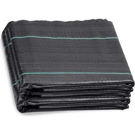 2M x 10M Toiles de Paillage, Toile Anti Mauvaises Herbes Jardin, Bache Noire Agricole, Barriere Anti Racine, Contre Les Mauvaises Herbes, Tissu Perméable à l'eau (1/5)