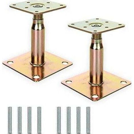 2pcs Adjustable 100-150mm Galvanized Boss Bracket for Heavy Duty Building Roof MUMU (1/4)